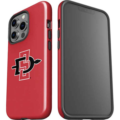 San Diego State University Aztecs Red Logo iPhone 15 Pro Impact Case